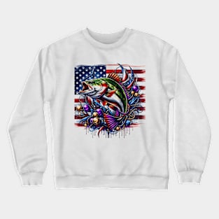 Celebrate Mardi Gras and show your love of fishing with this vibrant patriotic design Crewneck Sweatshirt